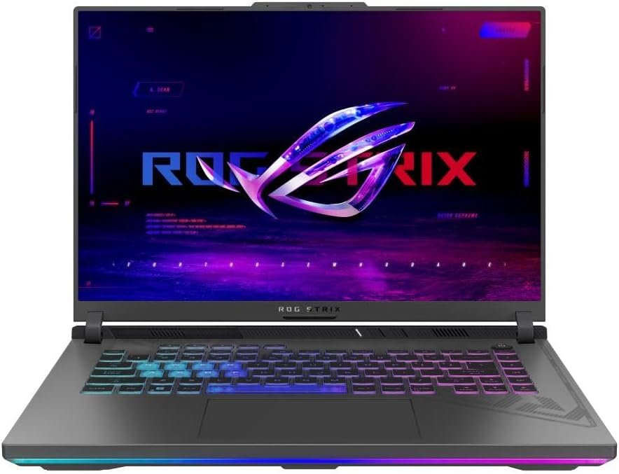 Notebook gamer Asus ROG Strix G16 com Intel Core i9 e placa de vídeo RTX 4060 – modelo com design RGB de alto desempenho em 2024
